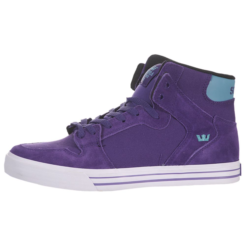 Baskets Montantes Supra Vaider Violette Purple/Teal-White Femme | JLJ-33293030